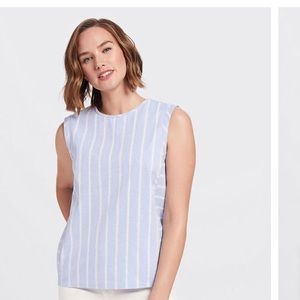 Blue, striped, Draper James top